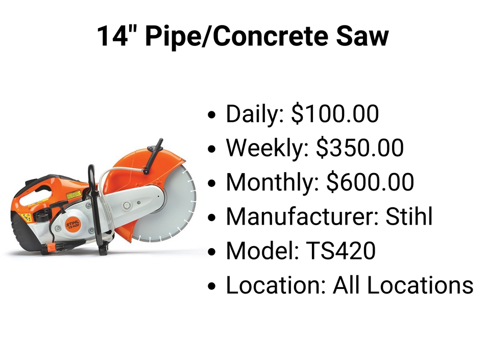 14" Pipe/Concrete Saw