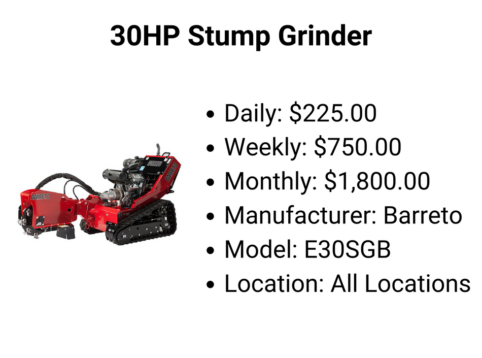 30HP Stump Grinder