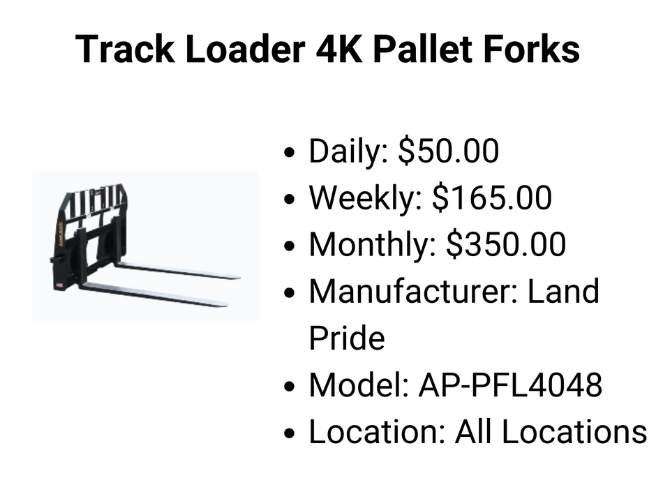 Track Loader 4K Pallet Forks