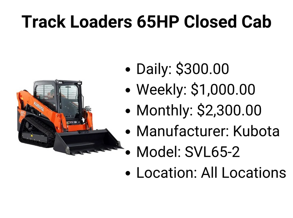 Track Loaders 65HP Closed Cab