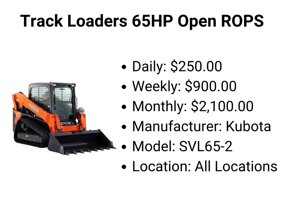 Track Loaders 65HP Open ROPS