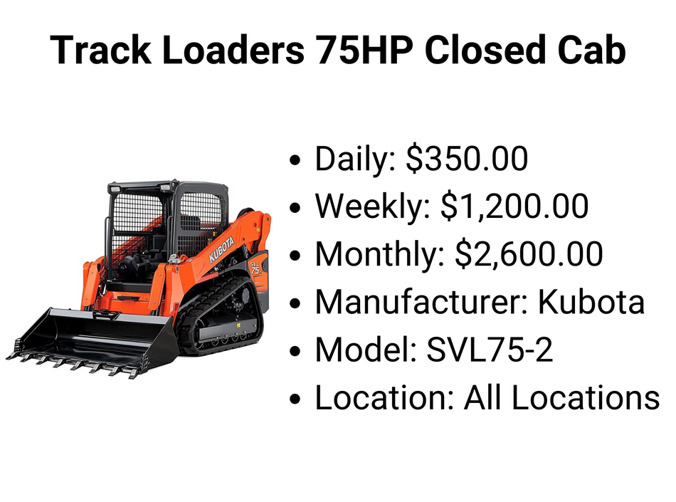 Track Loaders 75HP Closed Cab