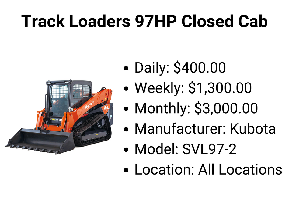 Track Loaders 97HP Closed Cab