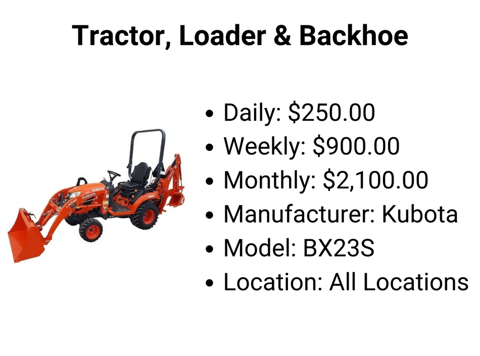 Tractor, Loader & Backhoe